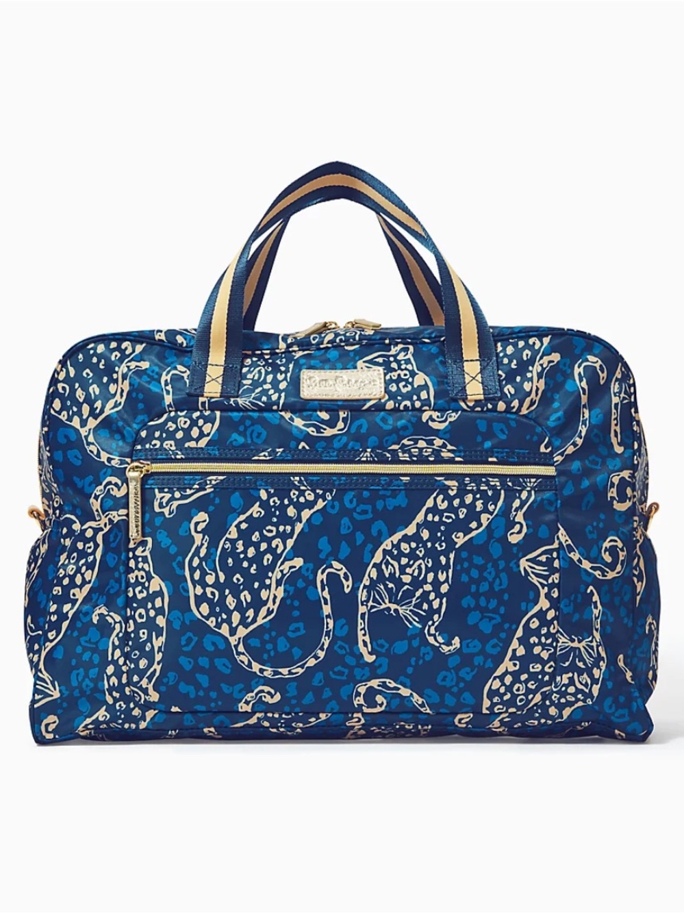 Lilly Pulitzer Beale weekender Travel Tote low tide navy duffle animals NWOT bag